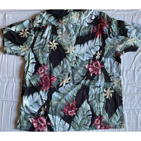 Kona Malia Shirt‎ Mens Med Black Floral Short Sleeve Button Up Tropical Hawaiian - Picture 6 of 9